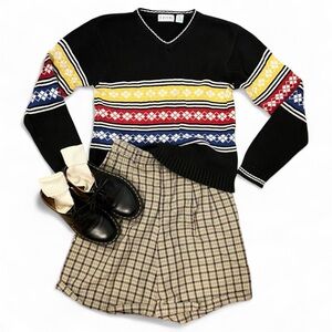 Vintage IZOD 80s Knit Sweater Women’s M | Cozy Retro Après Ski Style
